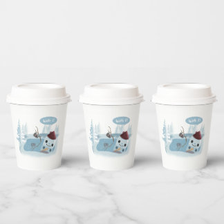 Melting Snowman with Cocoa Paper Cups