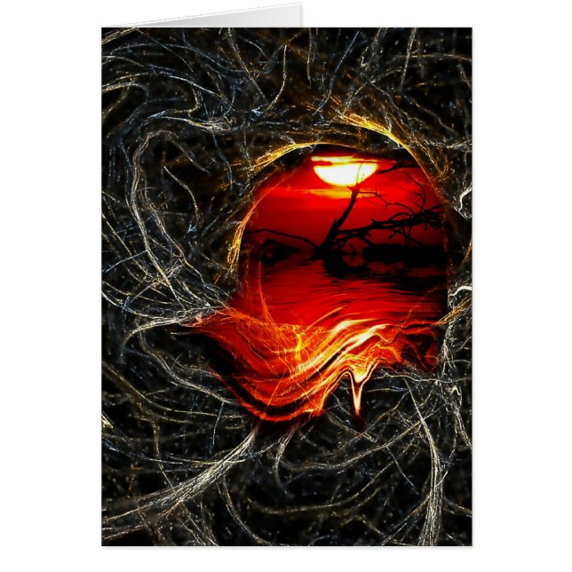 Melting Sunset Fractal Card (Front)