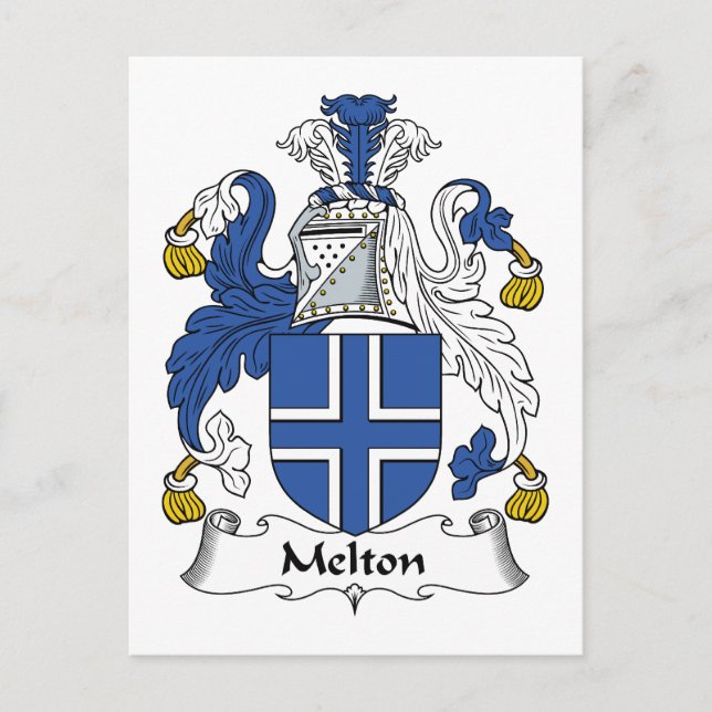 Melton Family Crest Postcard (Front)