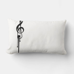 MELTPOINT B/W G-Clef Custom Colours Lumbar Pillow