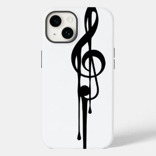 MELTPOINT WHITE Black G-Clef Custom Colour Case-Mate iPhone 14 Case