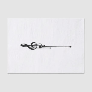 MELTPOINT WHITE Hot Black G-Clef Tissue Paper