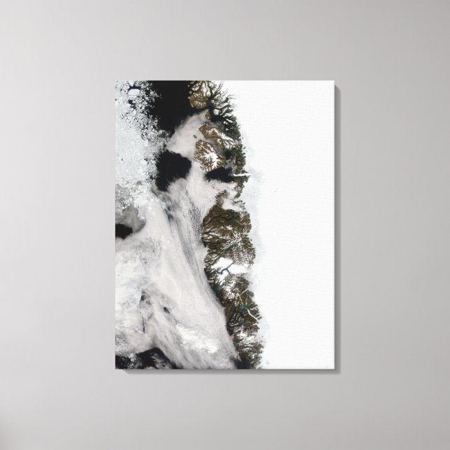 Meltwater ponds along Greenland West Coast Canvas Print (Front)