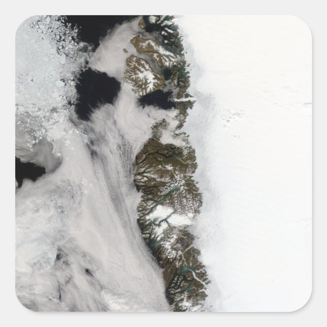 Meltwater ponds along Greenland West Coast Square Sticker (Front)
