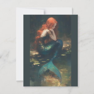 Melusine, carte postale de sirène