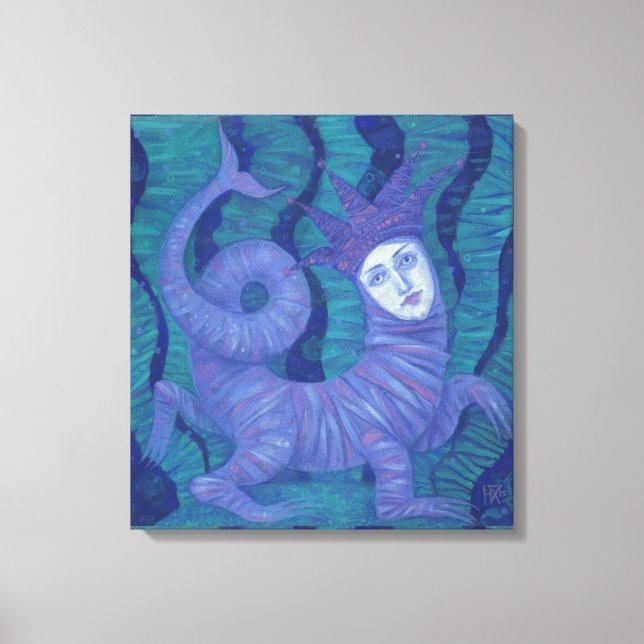 Melusine, Melusina, fantasy, surreal, water spirit Canvas Print (Front)