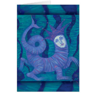 Melusine, Underwater Fantasy Art Greeting Card
