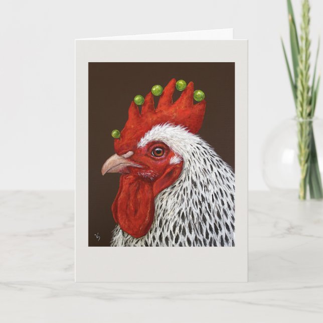 Melvin the rooster card (Front)