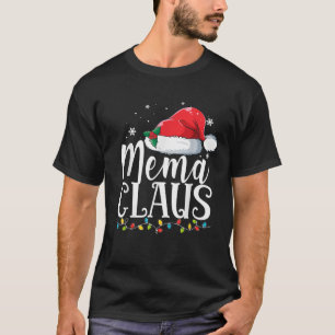 Mema Claus Christmas Family Matching Pajamas Funny T-Shirt