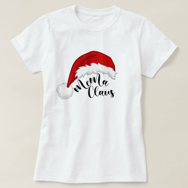 Mema Claus Noël Père Noël T-Shirt (Design devant)