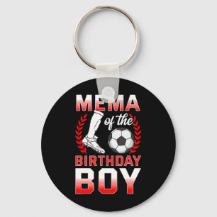 Mema Of The Birthday Boy Soccer Player Bday Celebr Keychain