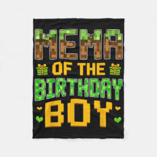 Mema Of The Birthday Boy Video Gamer Birthday Part Fleece Blanket