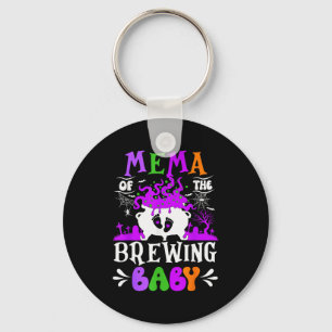 Mema Of The Brewing Baby Grandma To Be Halloween  Keychain