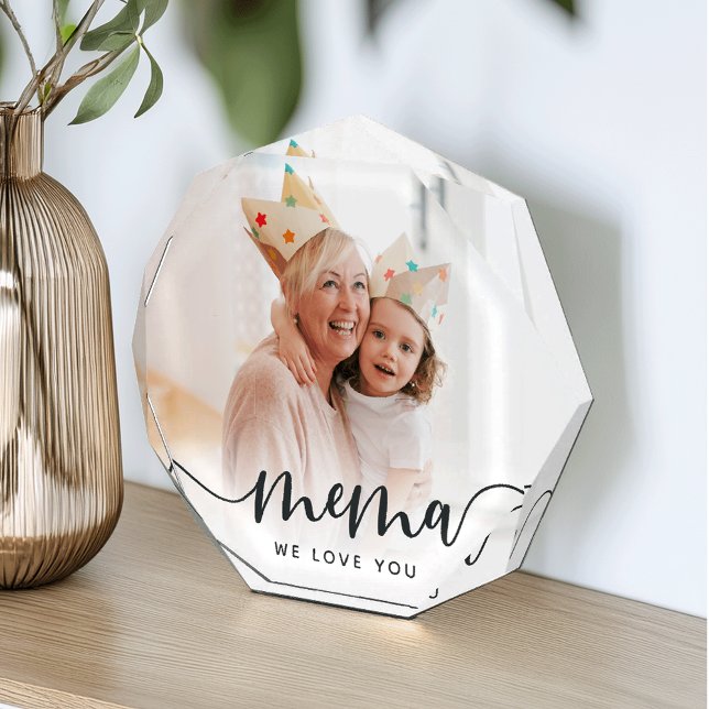 Mema We Love You | Grandma Script Overlay Photo Block (Creator Uploaded)