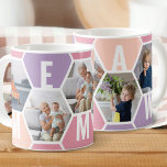 MEMAW 5 Photo Editable 5 Letter Honeycomb Coffee Mug<br><div class="desc">Honeycomb coffee mug, personalized with 5 of your favourite photos and printed with a 5 letter name, such as MEMAW. The design features a honeycomb photo collage in a summer sorbet colour palette of lilac pink and peach. If you want to change the colours, click "customize further" and click each...</div>