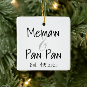 Memaw and Paw Paw First Grandchild Ornament