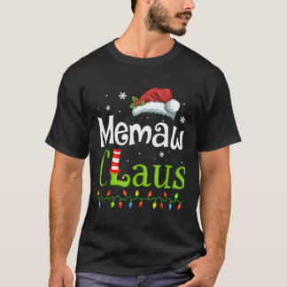 Memaw Claus Santa Grandma Funny Christmas Idea Gif T-Shirt