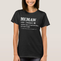 Memaw Definition Funny Grandma Mother Day Gift