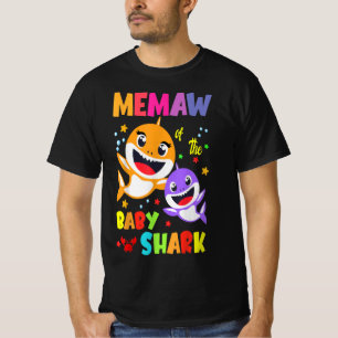 Memaw Of The Baby Shark Birthday Memaw Shark T-Shirt