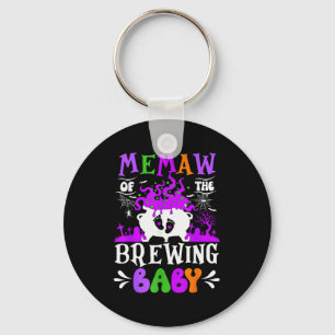 Memaw Of The Brewing Baby Grandma To Be Halloween  Keychain