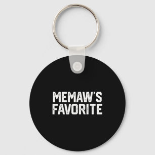 Memaw’s Favorite Funny Grandparent Granhild Vintag Keychain