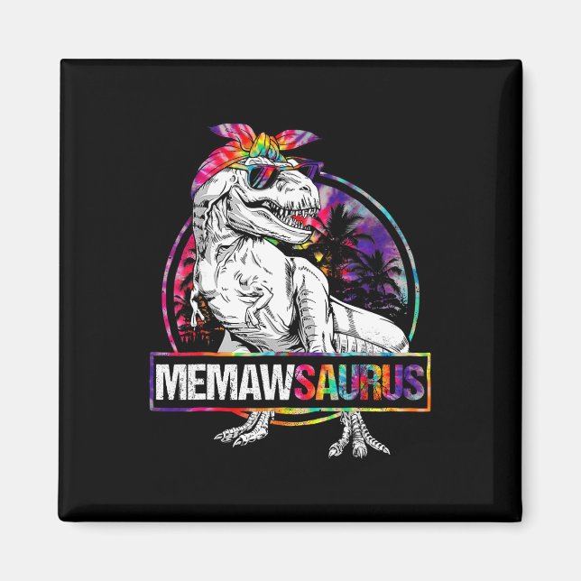 Memawsaurus Dinosaur Memaw Saurus Family Matching  Magnet (Front)