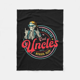 Member cool uncles club funny uncle father's day fleece blanket