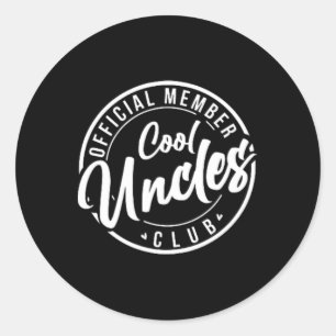 Member Cool Uncles Club Vintage Fathers Day  Classic Round Sticker