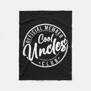 Member Cool Uncles Club Vintage Fathers Day Fleece Blanket
