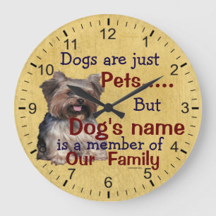 Member of Our Family Clock Your Dog's Name & Photo