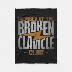 Member Of The Broken Clavicle Club - Recovery Quot Fleece Blanket