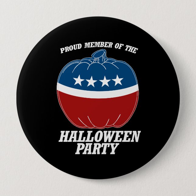 Member of the Halloween Party -.png 4 Inch Round Button (Front)