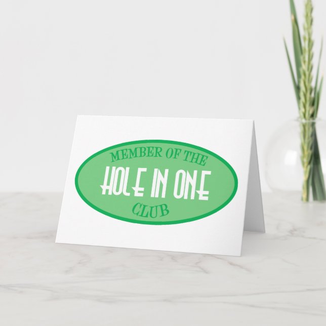 Member Of The Hole In One Club Card (Front)