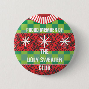 Member of the Ugly Sweater Club Button