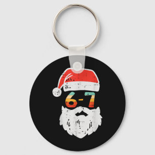 Meme 67 Santa Xmas Six Seven Christmas Teens Boys Keychain