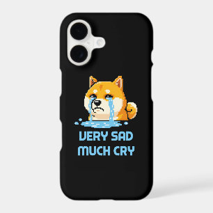 Mème amusant de chien Shiba Inu en art pixelisé