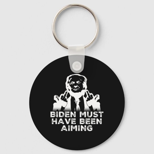 Meme Butler Pennsylvania Trump Rally Today Trump 2 Keychain (Front)