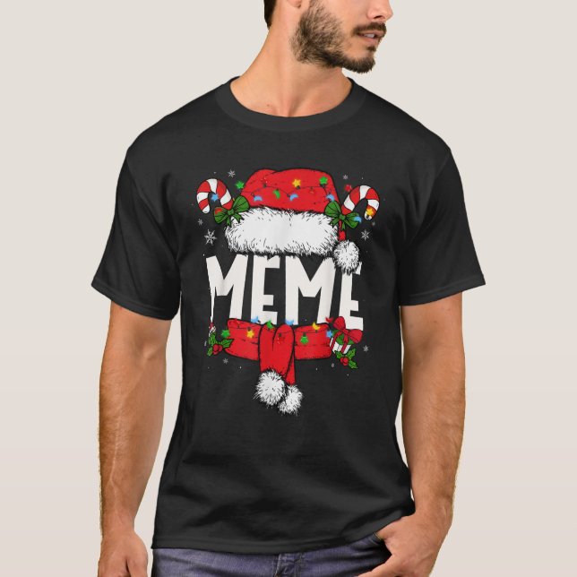 Meme Christmas Pajama Santa Claus Family Matching  T-Shirt (Front)
