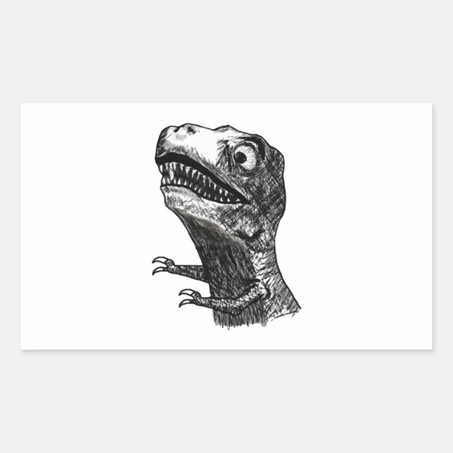 Mème de rangement T-Rex - Stickers Rectangle (Devant)