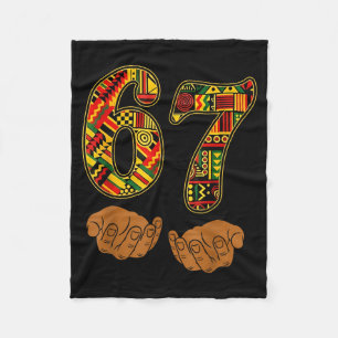 Meme Funny 6 7 Six Seven Black History Month Men W Fleece Blanket