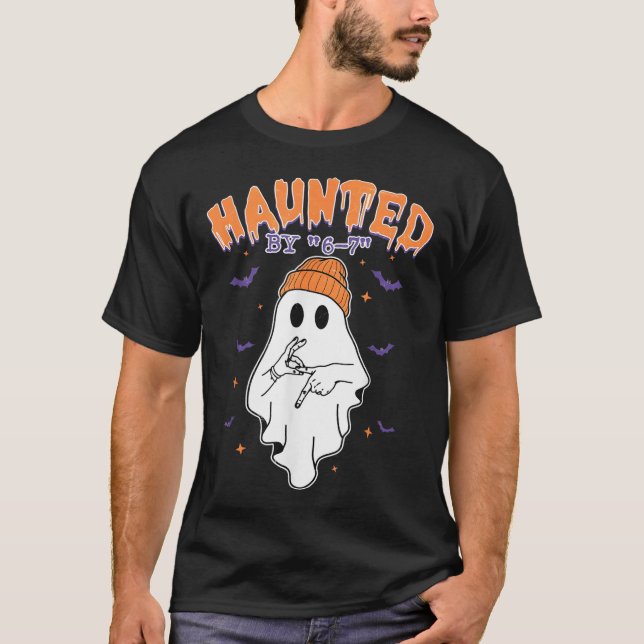 Meme Halloween Haunted  T-Shirt (Front)