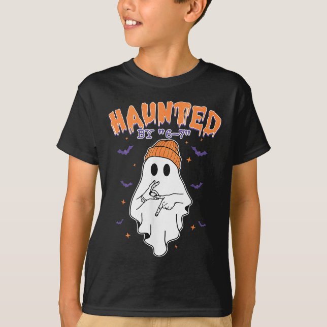 Meme Halloween Haunted  T-Shirt (Front)