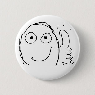 Meme happy thumbs up 2 inch round button