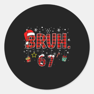 Meme Holiday Women Kids Xmas Pajamas Classic Round Sticker