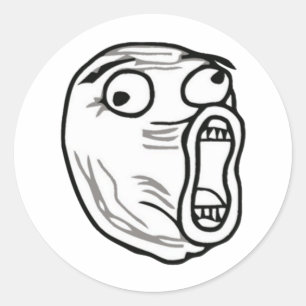 MEME LOL CLASSIC ROUND STICKER