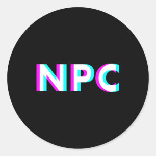 Meme - Non Player Character 2  Classic Round Sticker