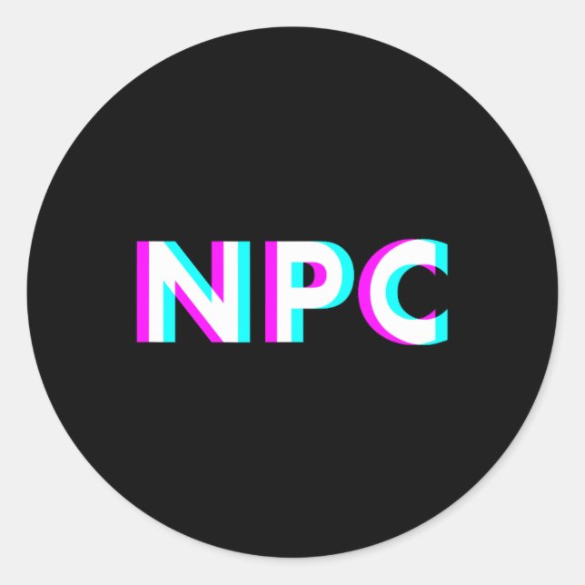 Meme - Non Player Character 2  Classic Round Sticker (Front)