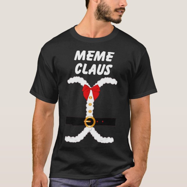 Meme Santa Claus Suit Christmas Costume T-Shirt (Front)
