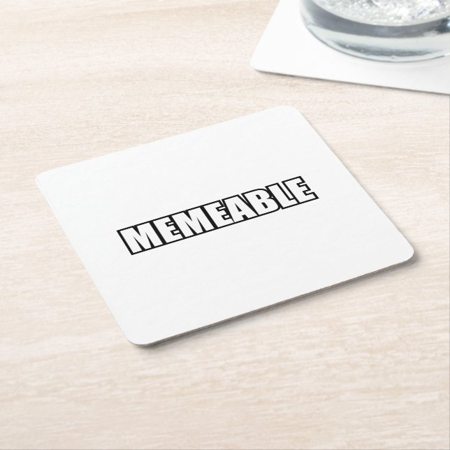 MEMEABLE SQUARE PAPER COASTER (Angled)