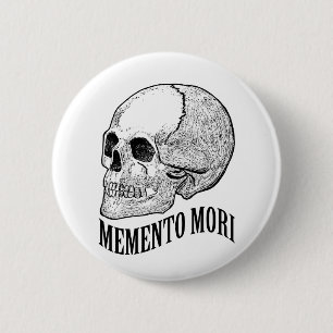 Memento mori 2 inch round button